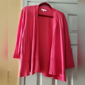 89th & Madison Pink Open-Front Cardigan Sweater